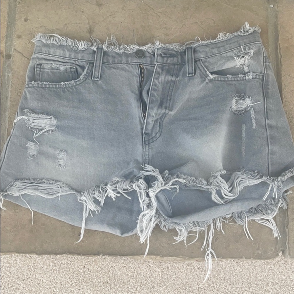 Flying monkey frayed shorts